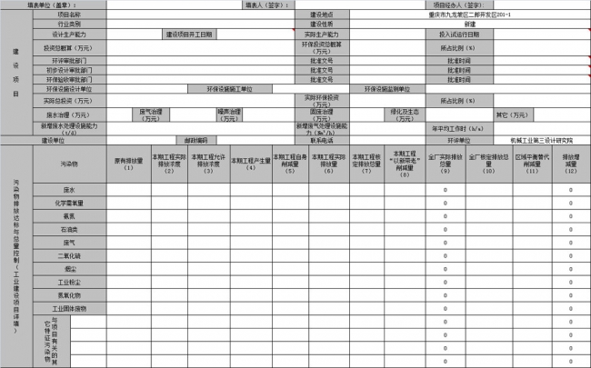 建设项目工程竣工环境保护“三同时”验收登记表2015最新版已上传附件