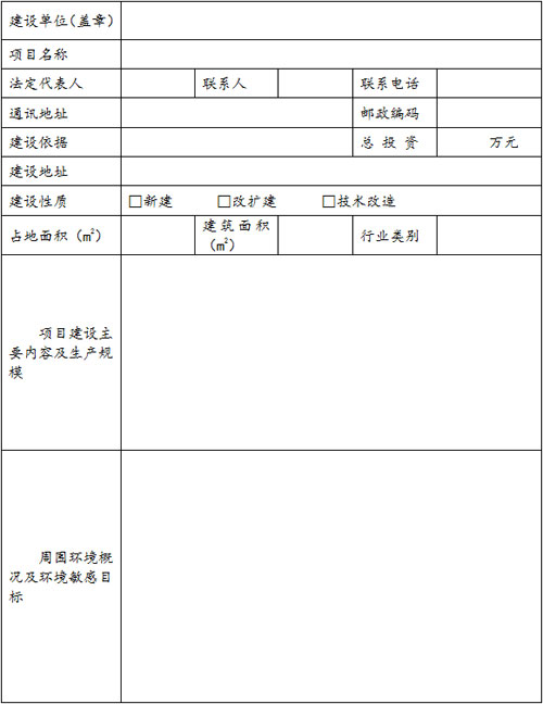 重庆市建设项目环境保护申报表（非核技术应用类）已上传附件
